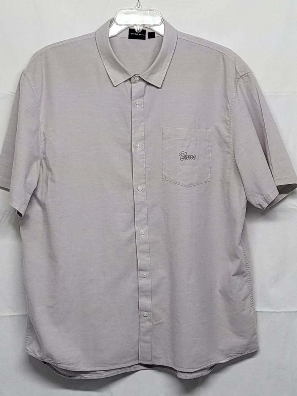 Vans Shirt Off The Wall Button Up Mens XXL Short Sleeve Gray
